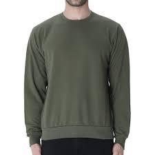 Sudadera Deportiva de Cuello Redondo para Hombre, Sudadera Informal de Manga Larga, Corte Holgado, Color Sólido - Product Image 1