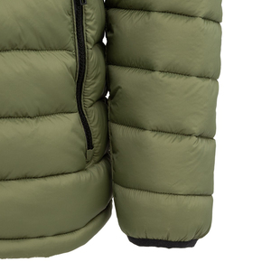 Blouson matelassé coupe-vent à capuche pour homme - Léger, écologique, résistant à l'eau, tricoté, fermeture éclair unie, style streetwear - Product Image 5