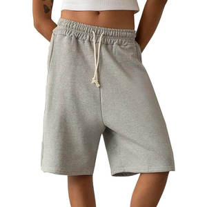 Pantalones cortos de chándal holgados personalizados 2026 para mujer, de pierna ancha, largos, estilo preppy, hasta la rodilla, con efecto lavado ácido, para hombre - Product Image 1