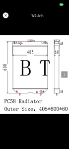 Radiador de Motor para Excavadora Komatsu PC58 PC58UU, Repuesto para Sistema de Refrigeración - Product Image 4