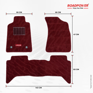 Alfombrillas ROADPOWER (RP-MAT-HILUX) 3 Piezas para Hilux Color Granate, Alfombrillas de Primera Calidad con Revestimiento Antideslizante para Todas las Estaciones - Product Image 2