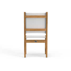 Silla de Comedor de Madera de Teca Sólida de Primera Calidad para Exteriores con Asiento de Tela – Silla Moderna para Patio, Ideal para Proyectos de Hoteles, Resorts y Villas - Product Image 4