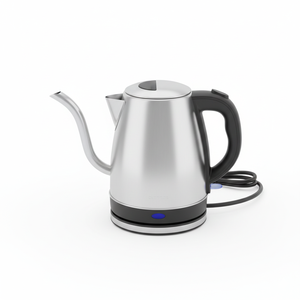 กาต้มน้ำไฟฟ้าสแตนเลส ดีไซน์ปิดอัตโนมัติ ผลิตในจีน แบรนด์ OEM อุปกรณ์เสริมสำหรับโรงแรมและร้านเสริมสวย - Product Image 1