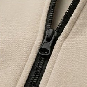 Hoodie oversize à épaules tombantes avec fermeture éclair imperméable, uni, en molleton français pour homme, de haute qualité, vente en gros - Product Image 3