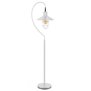 Lampe sur pied moderne noire en forme d'arc avec base en marbre pour éclairage d'ambiance à côté du canapé - Product Image 5