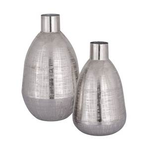 Florero decorativo de metal y plata, jarrón de Decoración de mesa, 25 cm - Product Image 4