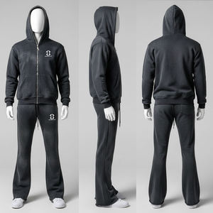 Conjunto de Sudadera con Capucha y Pantalones Deportivos Ligeros de Estilo Vintage para Hombre, Ecológicos, 100% Poliéster, con Estampado Digital, Tallas Grandes Disponibles - Product Image 3