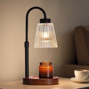 Lampada Scaldacera Elettrica Nera con Timer e Dimmer, per Barattoli di Cera Profumata, con 2 Lampadine, Scaldacandele per la Festa della Mamma/Compleanno - Product Image 1