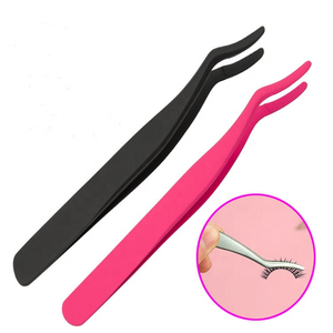 Pince à épiler en acier inoxydable pour cils, outil d'application de haute qualité à pointe fine pour cils et sourcils, style streetwear - Product Image 4