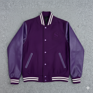 High Quality OEM Services Embroidered Wool Silk Unisex Winter Varsity Lettermen Jackets <b>Covered</b> <b>Button</b> Closure Reversible - Product Image 1