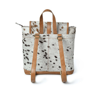 Genuine cowhide <b>leather</b> hair school <b>backpacks</b> wholesale bulk supplier OEM custom branding premium export quality for <b>men</b>/women - Product Image 5