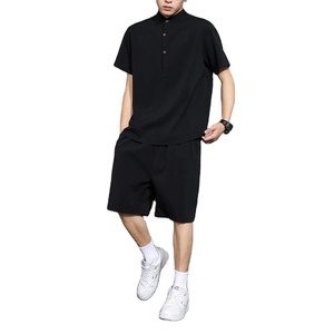 Custom Mens Shirt and Shorts Set Summer Casual <b>Two</b> <b>Piece</b> Outfit Manufacturer Supplier - Product Image 3