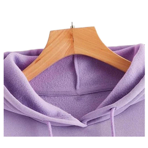 Sudadera con Capucha Extra Grande para Mujer, Color Morado Sólido, Tejido de Algodón Transpirable, con Bolsillos, Ropa de Invierno - Product Image 6