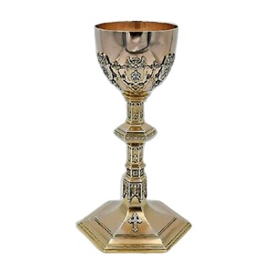 Hot Selling Etching Design Chalice Rose Gold handmade high-quality brass church supplies Chalice Color Also Used As Gift - Product Image 1