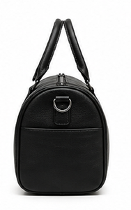 Bolsa de Viaje de Cuero Genuino Negro, Deportiva, Casual, de Lujo, para Gimnasio, Fin de Semana, Equipaje de Mano, Elegante, Duradera, de Gran Capacidad - Product Image 3