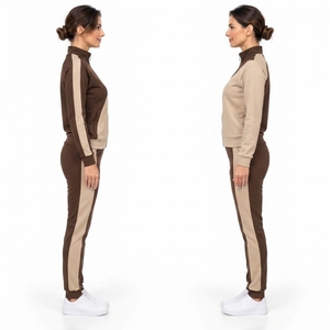 Premium <b>Women</b> Zipper Tracksuit Matching Zip <b>Jacket</b> And Pants Set Soft Polyester Fabric Lightweight Construction Comfortable Fit - Product Image 3