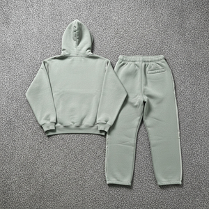 Ensemble de jogging 2 pièces de haute qualité pour hommes, survêtement décontracté ample à manches longues et à capuche pour l'hiver - Product Image 2