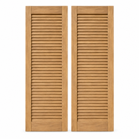 Volets de fenêtre horizontaux en bois massif sur mesure 15x48 pouces, finition bois naturel, écologiques pour la décoration intérieure