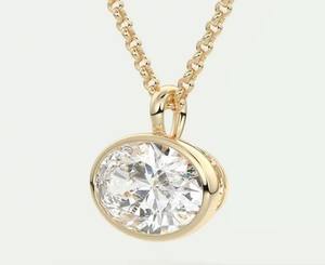 Collar con Dijes de Letras Engastados y Diamantes VVS, Chapado en Oro sobre Plata 925, Joyería de Fiesta para Mujer - Product Image 1