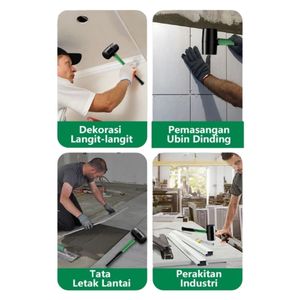 Martillo de goma ISKU de alta calidad de 16 oz con mango de fibra de vidrio texturizado TPR (cabeza de 60 mm) para bricolaje, OEM, grado industrial, de alta resistencia para azulejos de cerámica - Product Image 6