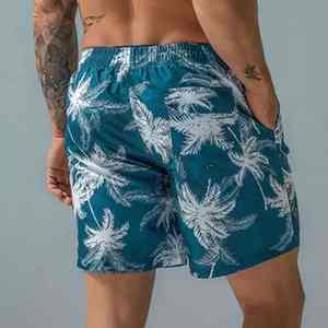 Maillots de bain pour garçons personnalisés, polyester extensible, coupe ample, doublure compressive, séchage rapide, UPF, vêtements de plage - Product Image 4