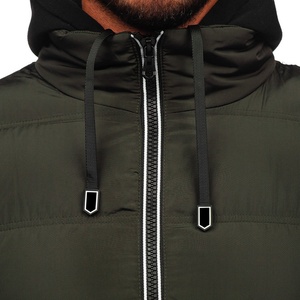 Custom Men's Lightweight Quilted Puffer Jacket with Custom Logo Stand Collar Water Resistant Winter <b>Zip</b> <b>Up</b> Outdoor Casual Jacket - Product Image 5