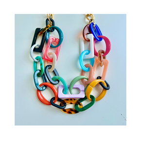 Javed Handicrafts Handmade Vintage Geometric Resin Beaded <b>Necklace</b> Colorful Trendy Jewelry Elegant <b>Statement</b> Accessory for - Product Image 5