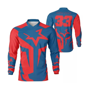 Maillot de motocross personnalisé respirant en maille à séchage rapide polyester/nylon à manches longues pour le cyclisme toutes saisons - Product Image 1