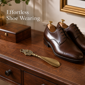 Cuchara de zapatos de latón hecha a mano, diseño náutico de lujo, accesorio metálico duradero para poner zapatos, para el hogar y viajes - Product Image 2