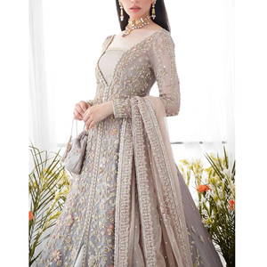 ชุดเดรสออกงานแต่งงานดีไซน์ใหม่ล่าสุดสไตล์ปากีสถานประดับคริสตัล  สำหรับผู้หญิงทุกคน  รับทำโลโก้ตามสั่ง  ชุดลำลองฤดูร้อน  บริการ OEM - Product Image 4