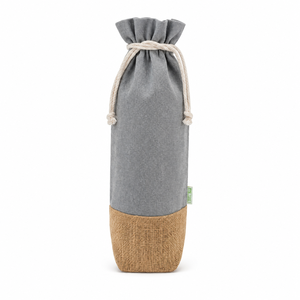 Custom Recycled Cotton Jute Wine <b>Bottle</b> <b>Bag</b> with Rope Handle Eco Friendly Gift Packaging Custom Logo Wholesale Exporter Reusable - Product Image 2