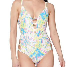 Traje de Neopreno Personalizado de Manga Larga y Pierna Corta con Cierre en el Pecho, Traje de Buceo y Surf Estampado para Mujer - Product Image 1