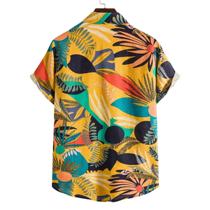 Chemise d'été décontractée pour homme à manches courtes, motif floral imprimé en 3D, design carte, en satin, nouvelle collection, vente en gros, vêtements de plage - Product Image 2