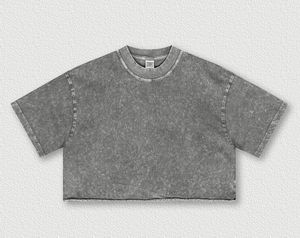 Camiseta Corta Vintage con Logotipo Personalizado, 100% Algodón, Lavado Ácido, Diseño de Calavera, para Hombre, Talla Grande, Secado Rápido y Transpirable - Product Image 4