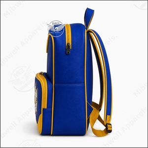 Sac à dos Sigma Gamma Rho bleu royal et jaune avec fermeture éclair, sac à livres scolaire durable - Product Image 3