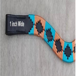 Bande de sourcils de Polo argentin en cuir, bande de sourcils de vague de cheval avec turquoise or rose, fil de cire cousu à la main, conception personnalisée - Product Image 4