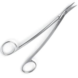 Tijeras para amígdalas Dean, manuales, de acero inoxidable, 30 mm, con hojas dentadas en ángulo, punta roscada, 170 mm de longitud total, juego de instrumentos ISO13485 - Product Image 1