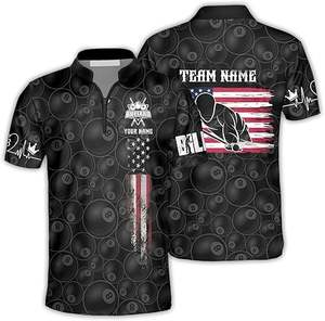 Camiseta Deportiva de Billar Personalizada de Talla Grande para Hombre, Camiseta de Manga Corta con Estampado por Sublimación, Jersey de Equipo de Billar de Secado Rápido y Transpirable - Product Image 4
