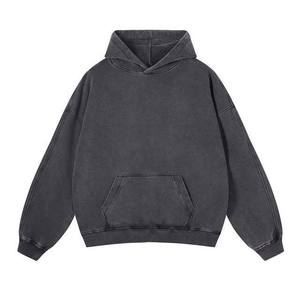 เสื้อฮู้ดโอเวอร์ไซส์ผู้ชาย สีพื้น สไตล์ลำลอง ผ้าฝ้ายเฟรนช์เทอร์รี่ ซักแล้ว ใส่ได้ในฤดูใบไม้ร่วง - Product Image 6