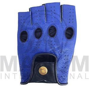 Gants de conduite en cuir, design classique à fermeture à bouton-pression, gants professionnels pour occasions formelles - Product Image 6