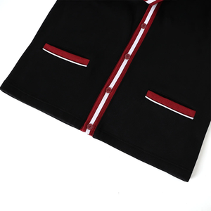 Custom Alabama A&M Black Fleece <b>Cardigan</b> Greek Letter Logo Apparel Men's <b>Shawl</b> <b>Collar</b> V-Neck Embroidery Wholesale Bulk Orders - Product Image 3