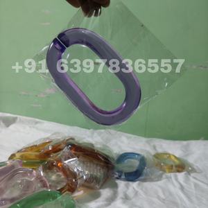 Chaîne murale ovale en résine violette pour décoration intérieure, accessoires d'installation pour fond de pièce, accent décoratif pour la maison - Product Image 1