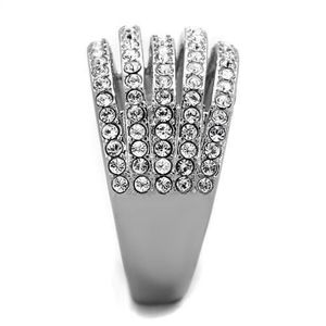 Anello in Acciaio Inossidabile Lucidato TK2029 con Cristallo Trasparente di Alta Qualità per Piatti e Vassoi - Product Image 4