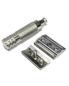 OBEXA SR-005 Maquinilla de Afeitar Profesional de Acero Inoxidable con Mango Corto y Cuchilla Única - Product Image 2