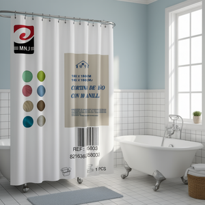 Rideau de douche en tissu mélangé 140*180cm pour salle de bain - Product Image 3