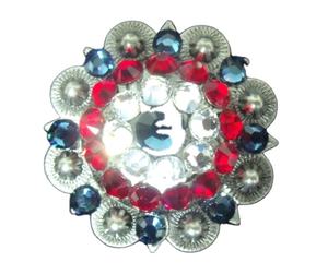 Conchos de Cristal para Sillas de Montar Estilo Western, Conchos con Tornillo, 24 mm, Colores y Tamaños Surtidos - Product Image 2