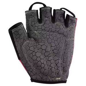 Half Finger Cycling Gloves Red Black PU Material Non Slip Hook Loop Closure Unisex Racing Gloves Universal Season - Product Image 2