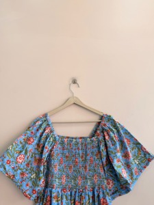 Robe mi-longue en coton indien à imprimé floral bohème pour femmes, faite à la main, décontractée, style A, pour l'été, vente en gros - Product Image 2
