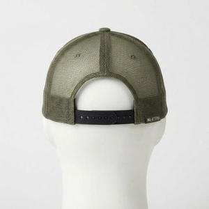 Men's Olive Green <b>Black</b> Trucker <b>Cap</b> Mesh Back Snapback <b>Baseball</b> Hat Custom Embroidered Logo Adjustable - Product Image 4