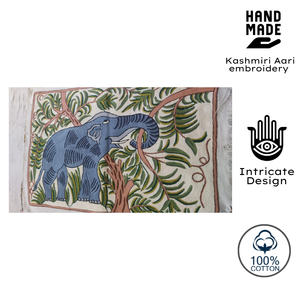 Premium Handmade <b>Canvas</b> Kashmiri <b>Wall</b> Hanging 2 Feet X 3 Feet Sustainable Scenic Pattern Modern Boho Washable Home Hotel Office - Product Image 2